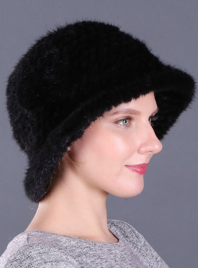 Mink Fur Hats Ear Protectors Mother's Basin Hats