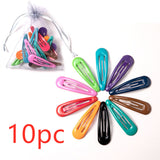 10 pcs Candy Colors Snap Hair Clips Sweet Baby Children