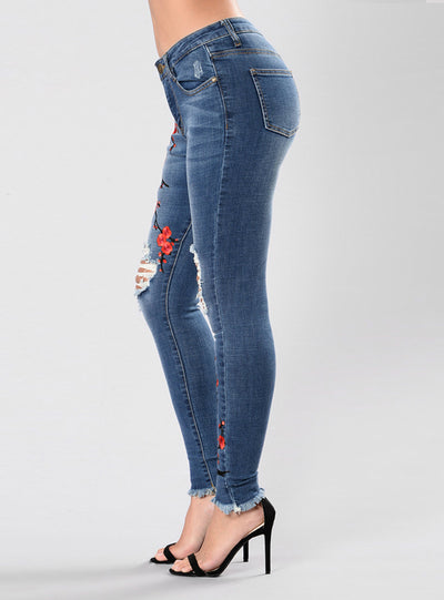 Stretch Pencil Female Bottom Elastic Denim 
