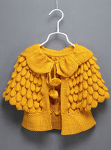 Batwing Sleeve Pineapple Knitting Wool Sweater Coat 
