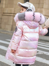 Winter Clothing Waterproof Real Fur Hooded Down Coat Jacket