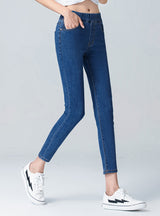 Women's Elastic High Waist Skinny Jeans