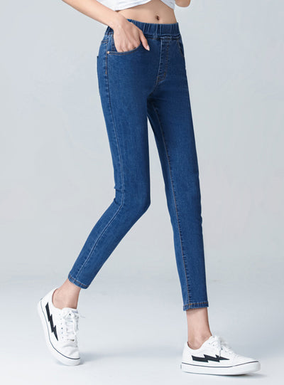Women's Elastic High Waist Skinny Jeans