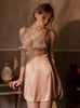 Sexy Thin Lace Backless Ice Silk Nightdress