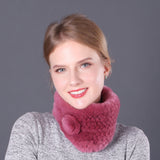 Winter Rex Hair Knitted Collar Scarf