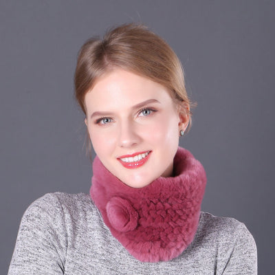 Winter Rex Hair Knitted Collar Scarf