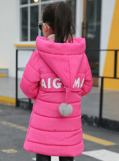 Girls Wadded Jacket Outerwear Cotton-Padded Jacket 