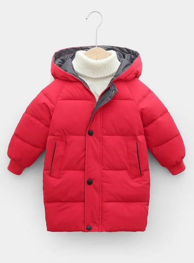 Children's Down Coat Winter Teenage Girls Cotton-padded