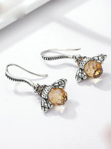 925 Sterling Silver Lovely Orange Bee Animal