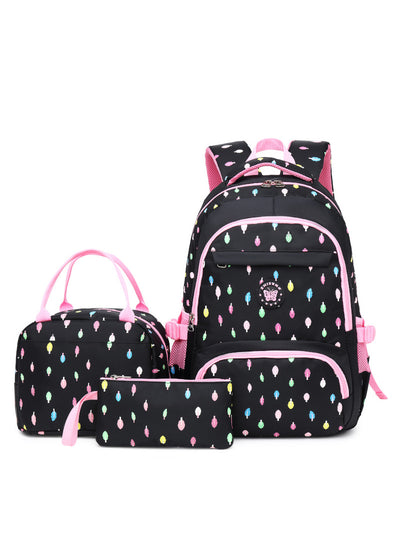 Printed Middle School Students Backpack Set