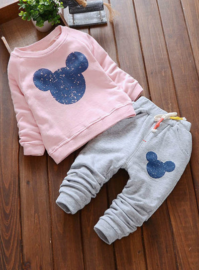Printing Sweatshirts Casual Pants 2Pcs Baby Clothes