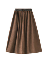 Winter Waist Corduroy Skirt