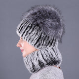 Thickened Rabbit Fur Hats Female