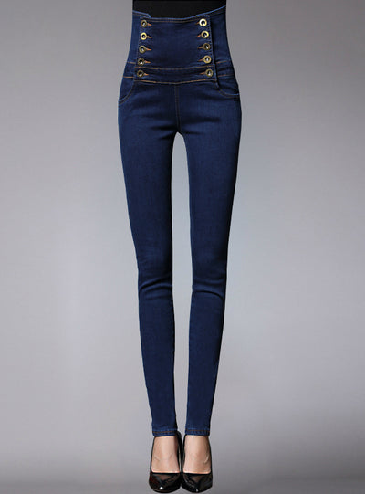 Women Denim Cotton Large Pants Oversize Trousers 