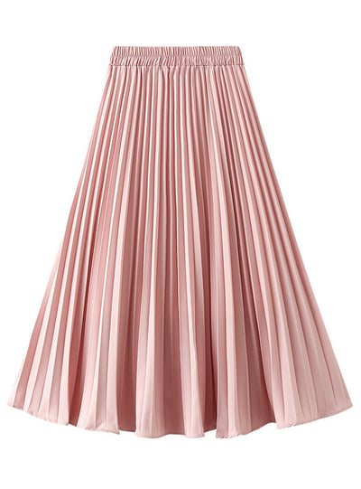 Women Elastic Pleated Skirt