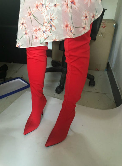 Elastic Over The Knee Sky Slim High Heels