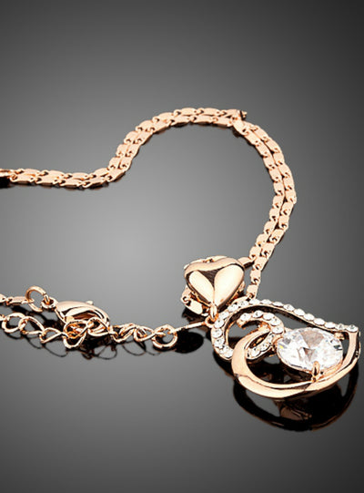 Crystals Heart Pendant for Valentine's Day Gift
