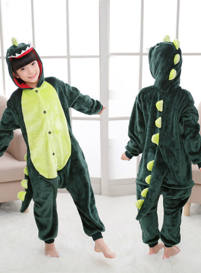 Pajamas Children's Onesie Cosplay Green Dainsaur