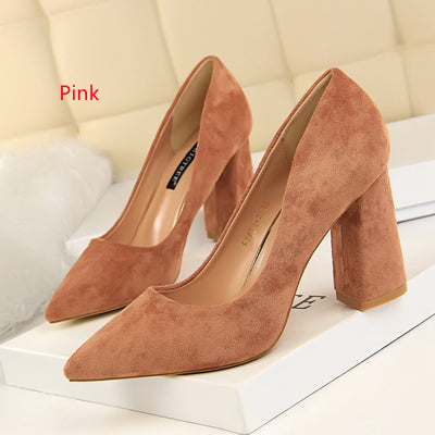 Pointed Mouth High-heeled Shoes