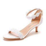 Flower Shallow Sandals Wedding Shoes