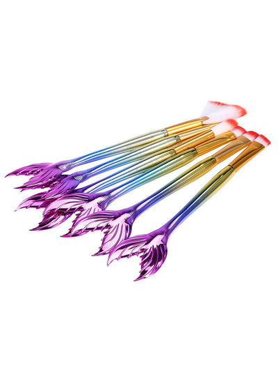 6Pcs Base Blending Makeup Brush Set Fishtail 