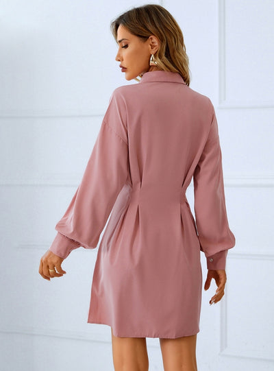 Women Long Sleeve Shirt Dress