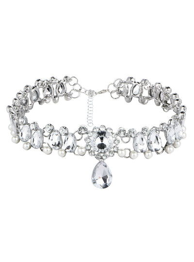 Water Drop Crystal Beads Choker Necklace