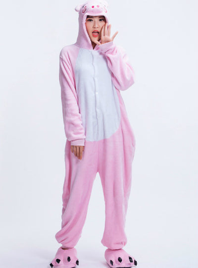 Zodiac Powder Pig Cartoon Animal Conjoined Pajamas