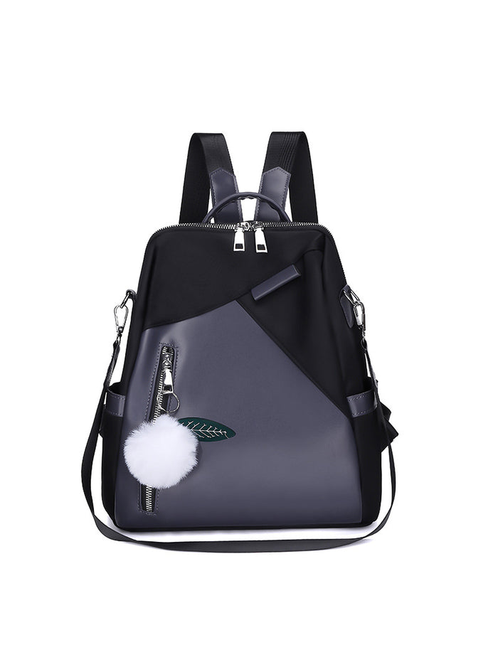Oxford Cloth Travel Bag Contrast Color Backpack