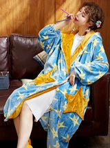 Women's Warm Coral Fleece Star Nightgown