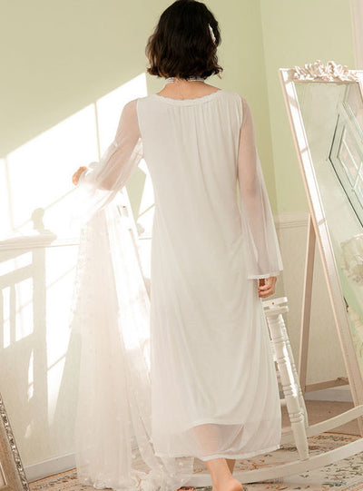 French Lace Princess Long Sleepwear Dress