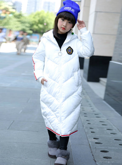 The Girl's Cotton-Padded Longer Than Knees