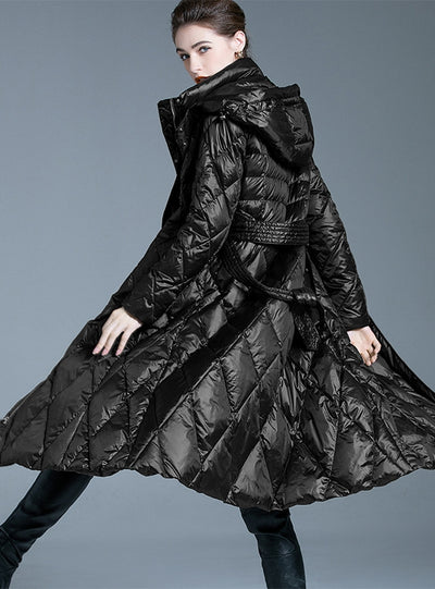 Slim-fit Padded Hooded Down Jacket