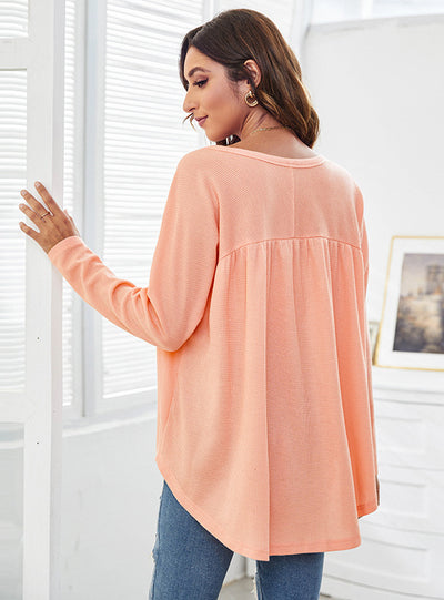 V-neck Casual Loose Knit Cardigan