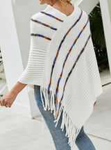 Colorful Fringe Sweater Cloak