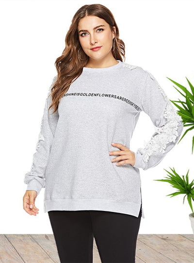 Turtleneck Letter Printed Long Sleeve Shirt
