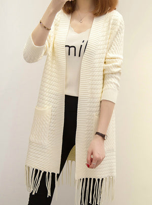 Soft and Comfortable Coat Knitted V-Neck Long Cardigan
