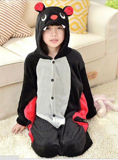 Sleepwear Flannel Christmas Warm Pajamas Bat