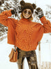 Wool Ball High Collar Loose Long Sleeve Sweater