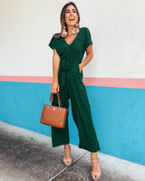 V-neck Temperament Casual Jumpsuits