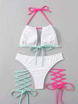 Sexy Lace-up Swimsuit Split Bikini