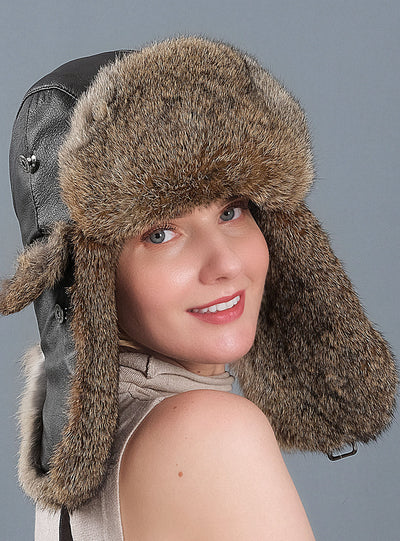 Rabbit Fur Winter Sheepskin Hat Thickened Keep Warm