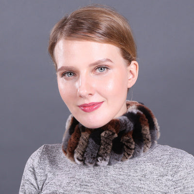 Rex Fur Scarf New Elastic Braided Fur Collar