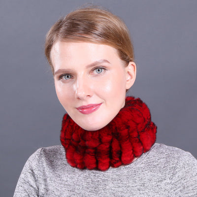 Rex Fur Scarf New Elastic Braided Fur Collar