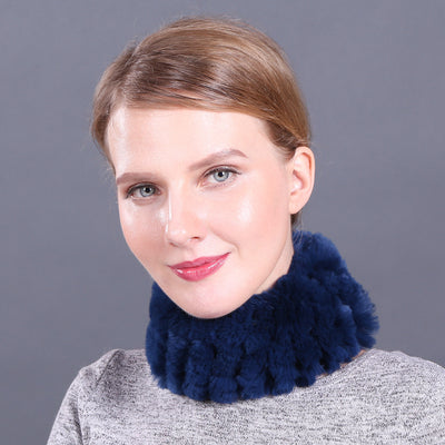 Rex Fur Scarf New Elastic Braided Fur Collar