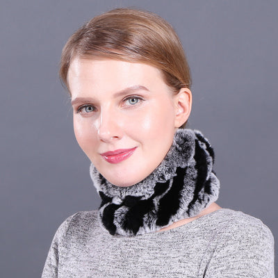 Rex Fur Scarf New Elastic Braided Fur Collar