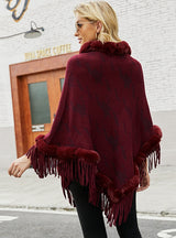 Sweater Collar Tassel Shawl Cloak