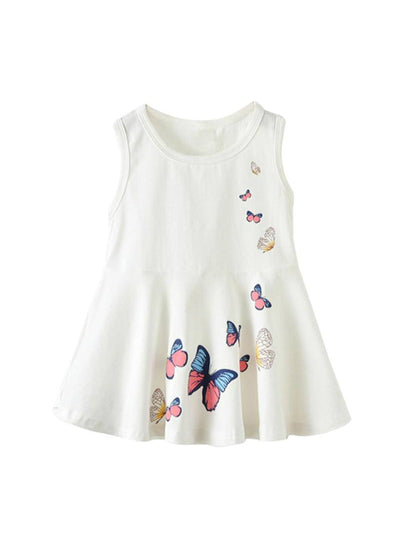 Cotton Clothes Baby Girl Butterfly Princess Dresses