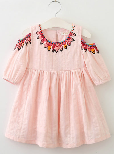 Princess Half Sleeves Pattern Design For Girls Clothes