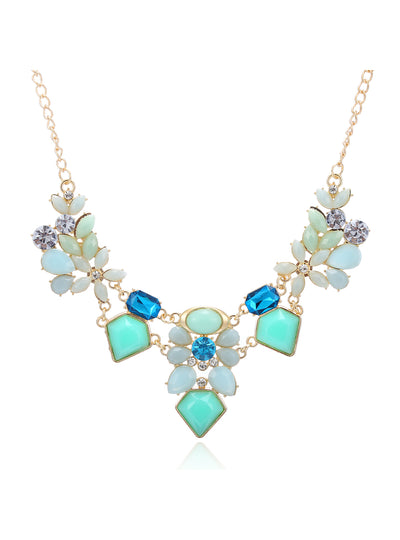 Cute Charm Gem Flower Choker Necklaces & Pendants 